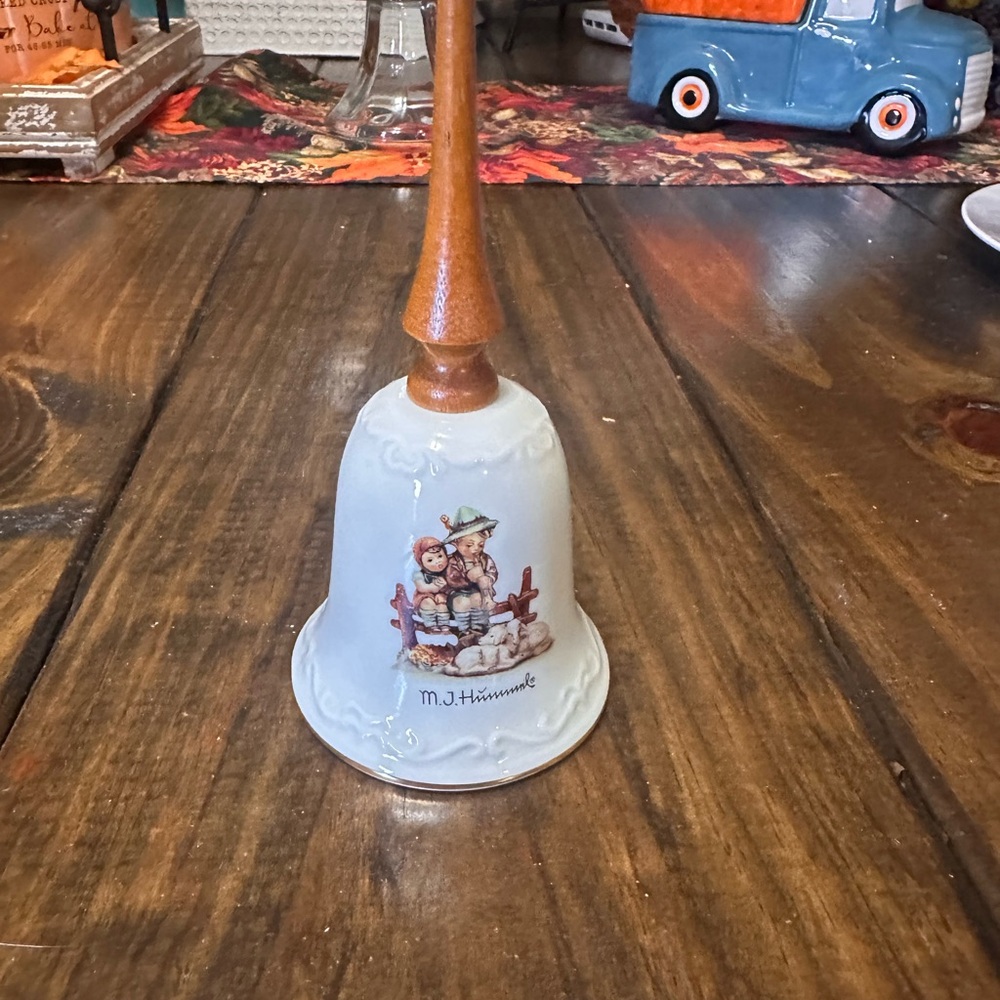 M.J. Hummel Decorative Bell with Wooden Handle